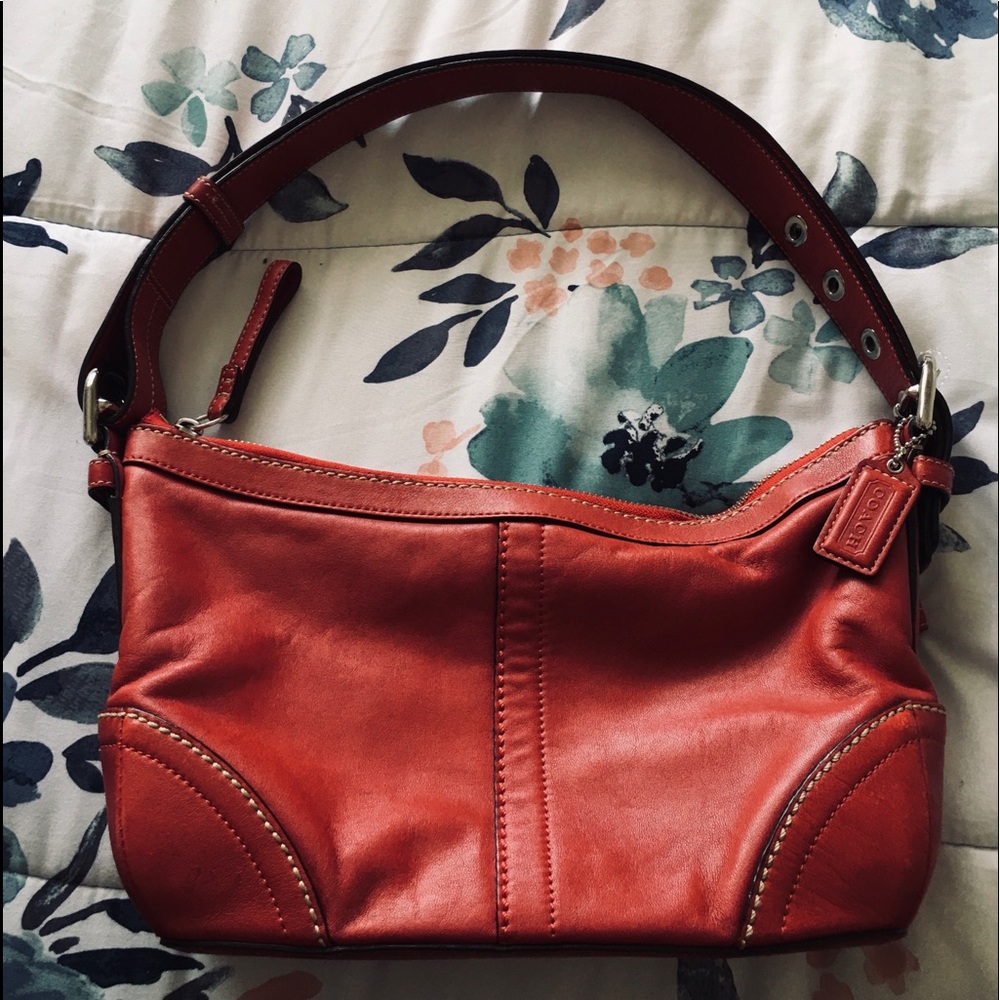 SOLD Cute coach leather bag